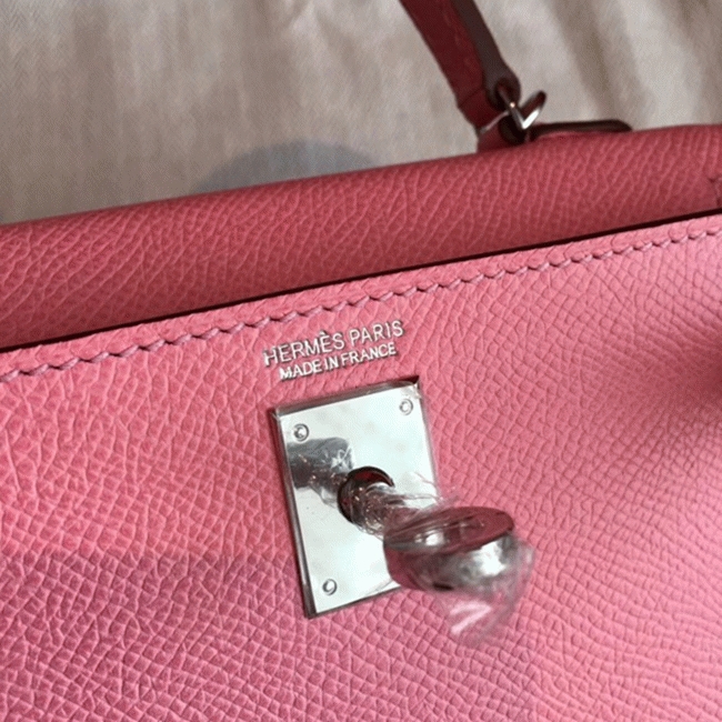 Rose Confetti Epsom Budget Knockoff H**me5 Kelly 20cm Purse