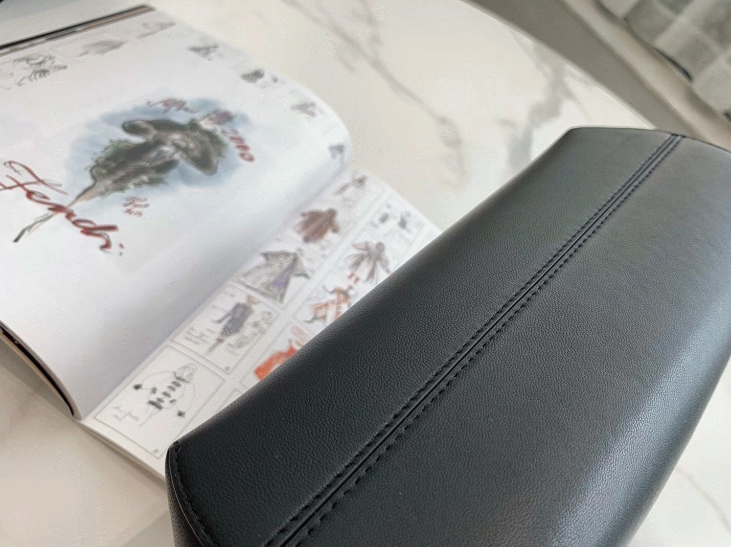 Top Quality Fake F**di First Medium Bag In Black Nappa Leather