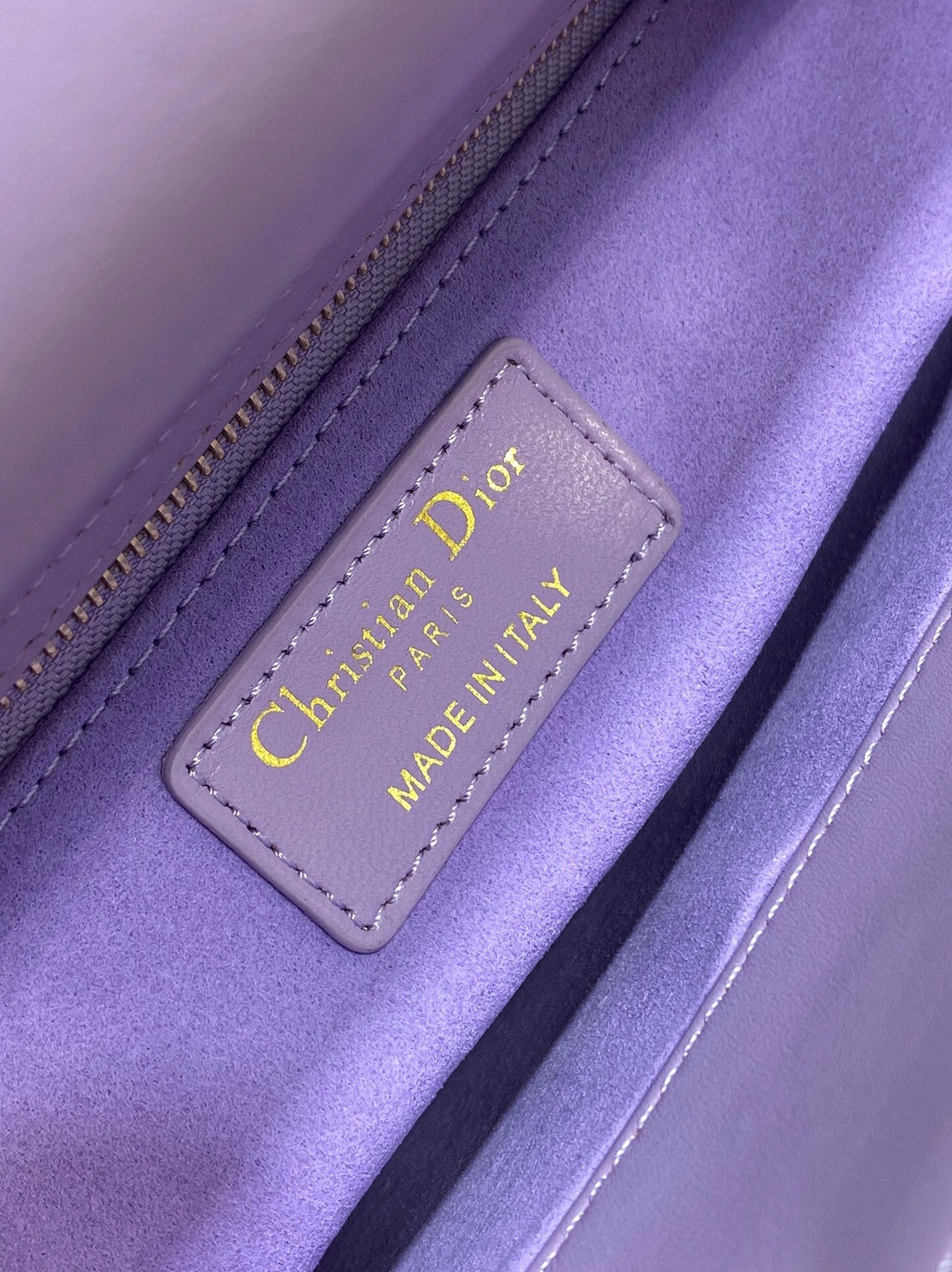 D10r Small Lady D10r Bag Fake in Lilas Lambskin with Resin Charms
