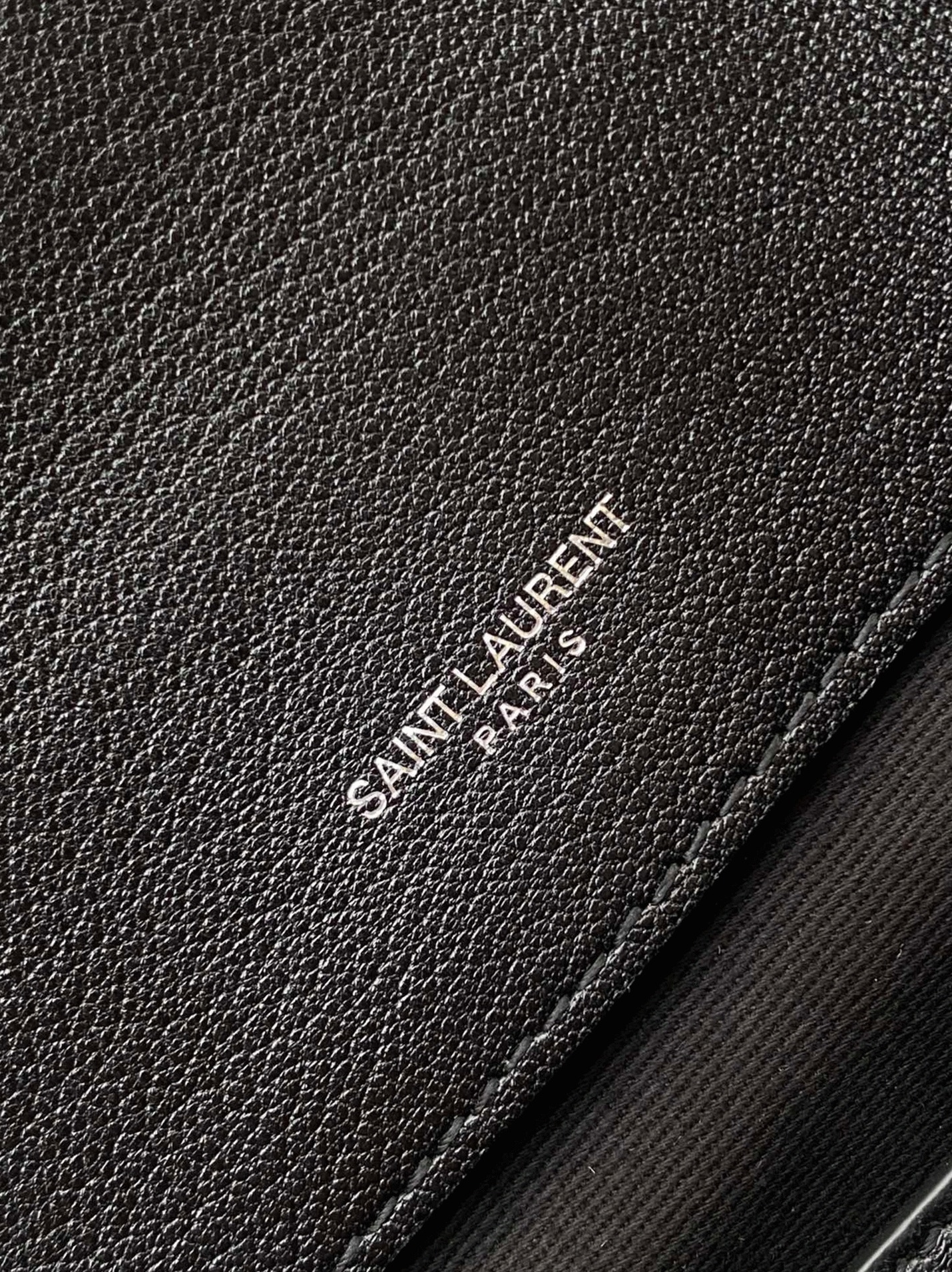 Fake Sa1nt Lau*nt College Large Chain Bag Black