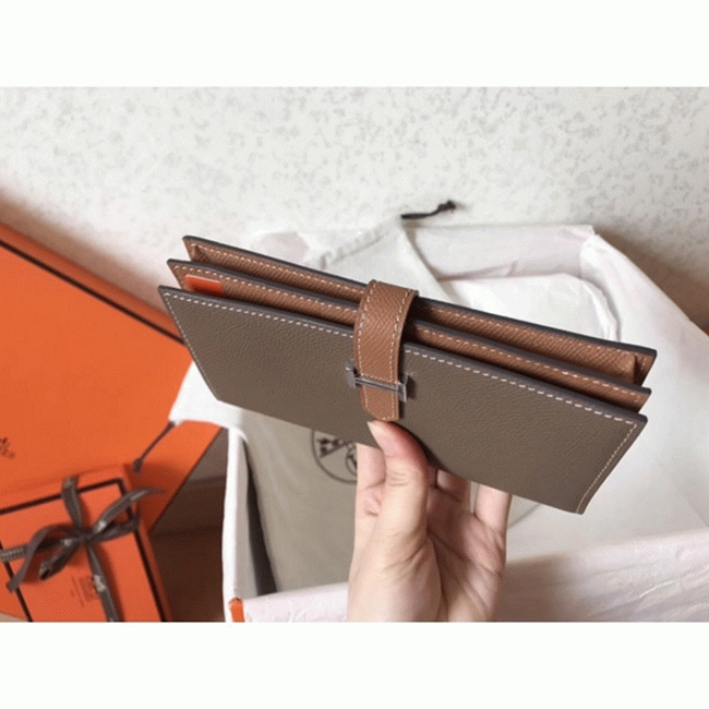 Taupe Brown Luxury Replica 1:1 H**me5 Bearn Wallet