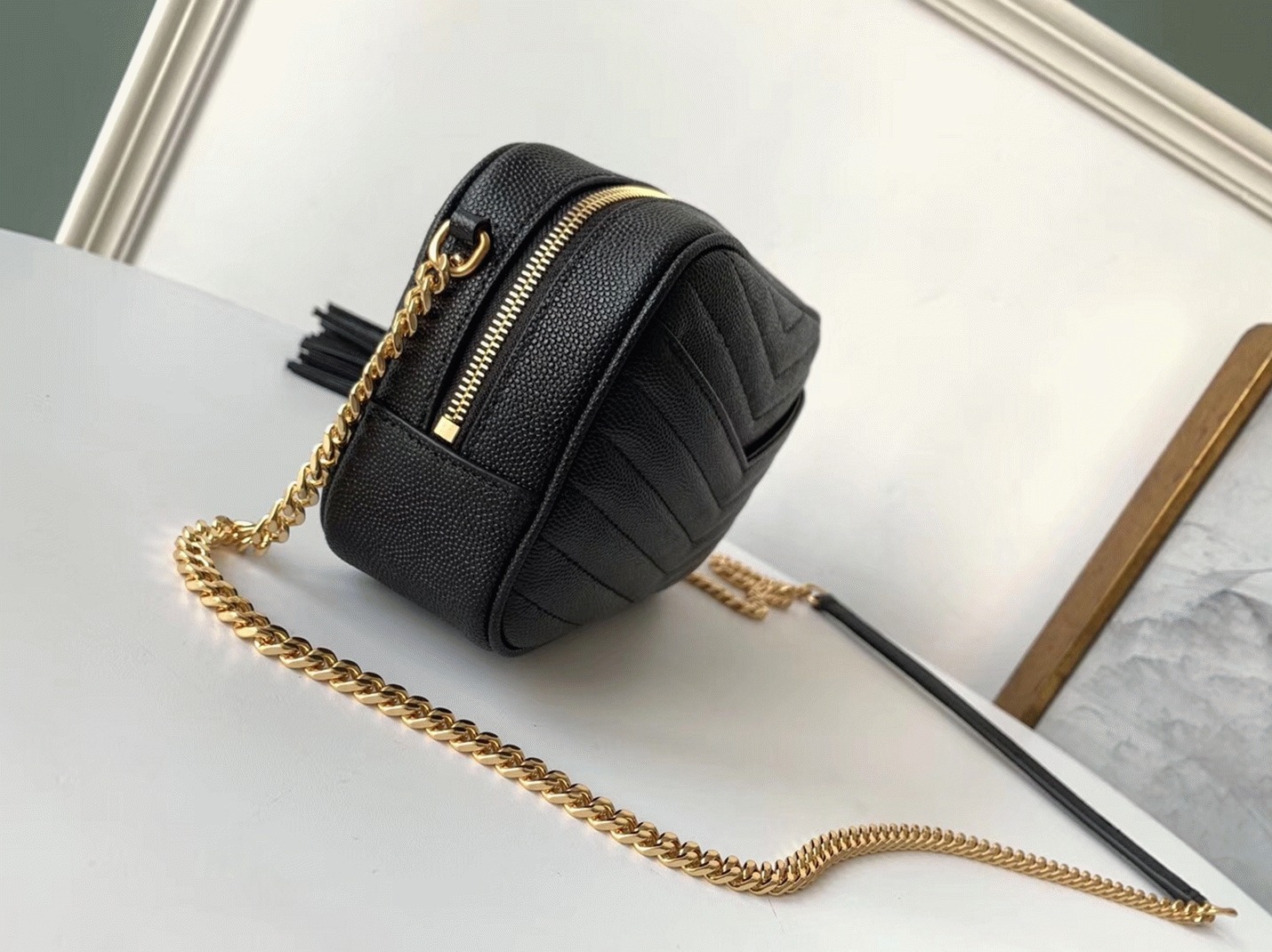Replica Sa1nt Lau*nt Lou Mini Bag Black