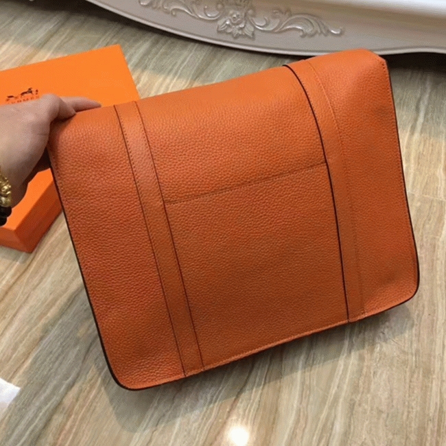 Orange Knockoff H**me5 Steve Messenger Bag