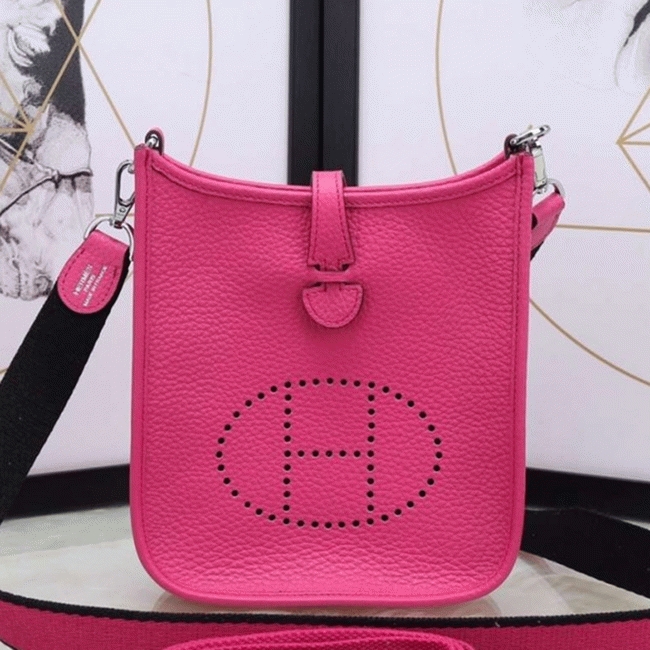 Rose Red Evelyne II TPM Messenger Bag Fake Luxury H**me5 Pop Color