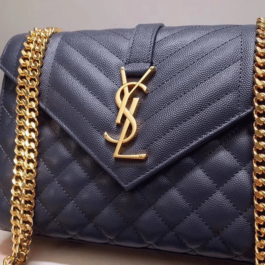 Fake Sa1nt Lau*nt Envelope Medium Bag Navy