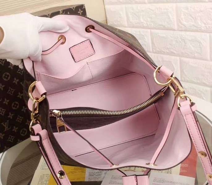 L0vis Vvtt0n Monogram Canvas NeoNoe MM Bag In Rose Poudre