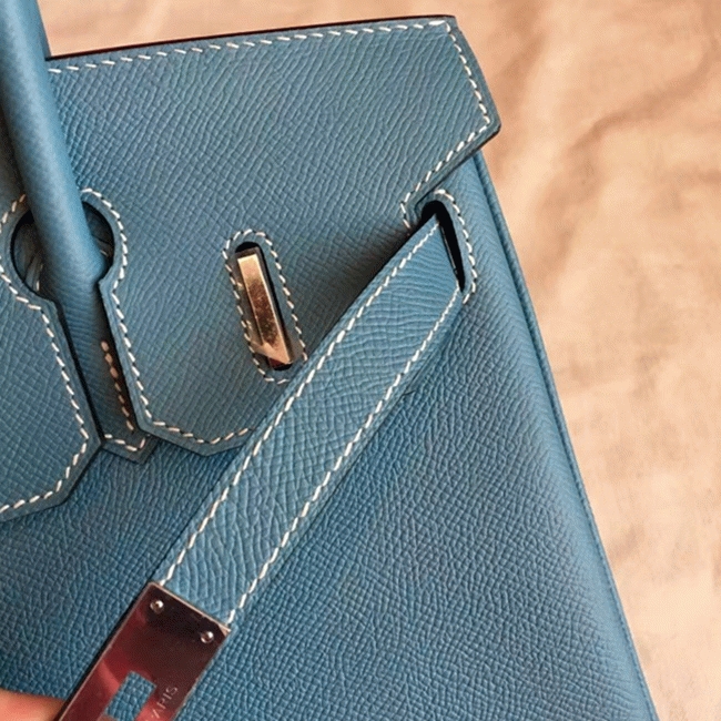 Blue Jean Imitation Luxury H**me5 Birkin 35cm Handbag