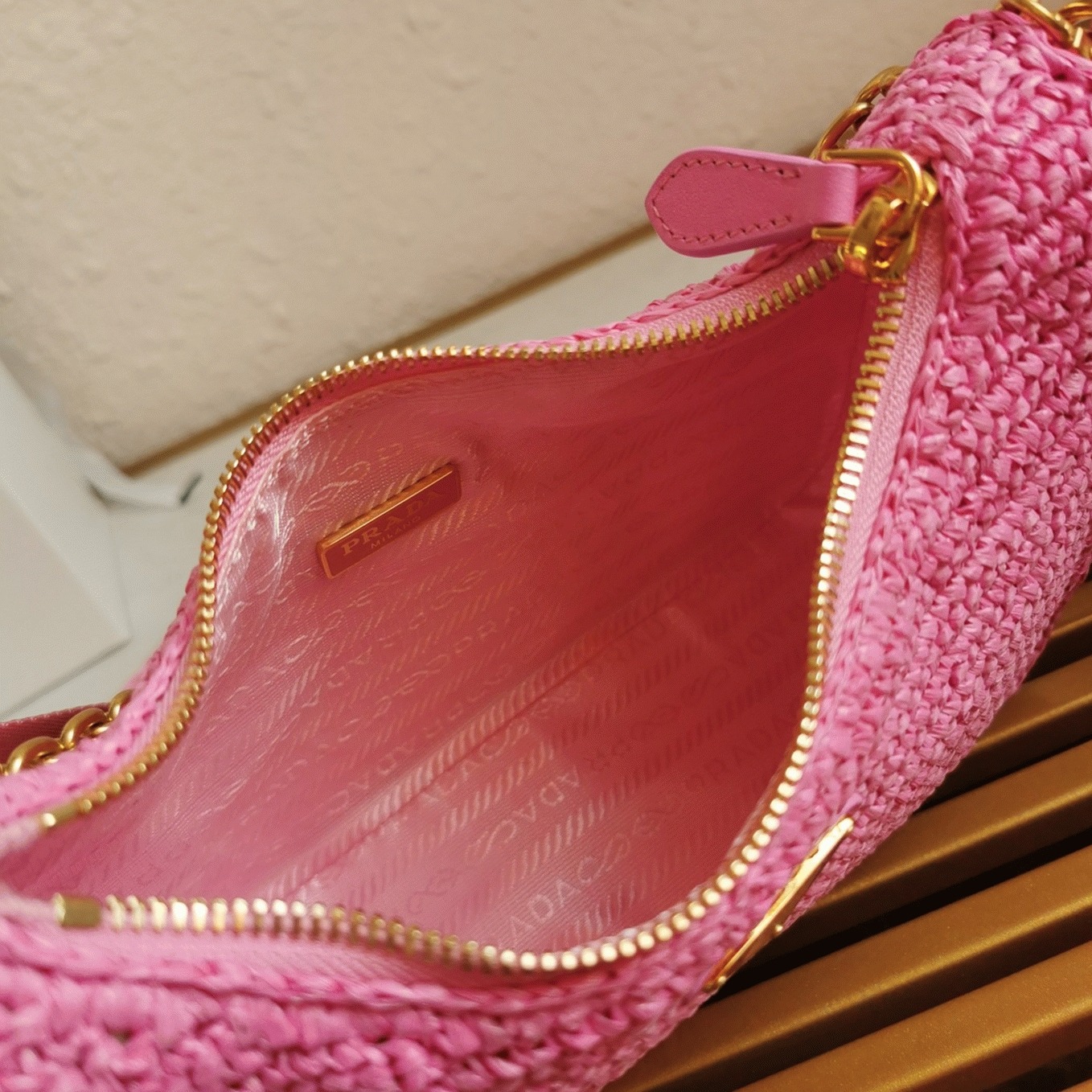 Pra*a Re-Edition Shoulder Bag Imitation in Pink