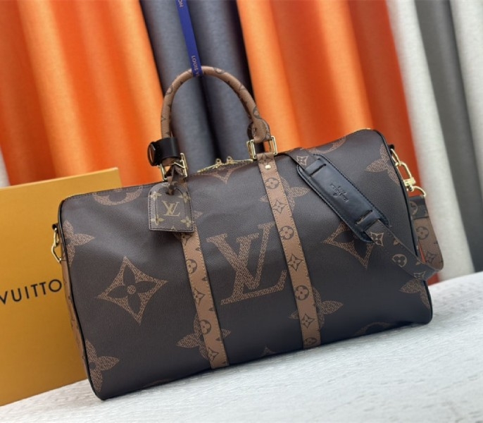 L0vis Vvtt0n Monogram Giant And Monogram Reverse Canvas Keepall Bandouliere 45