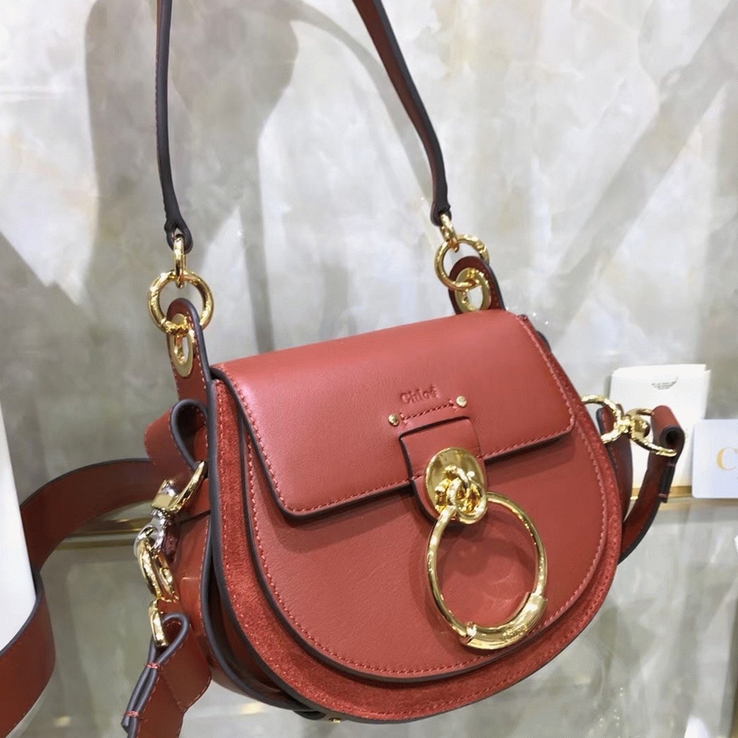 top quality fake Ch10e small tess shoulder bag in caramel calfskin