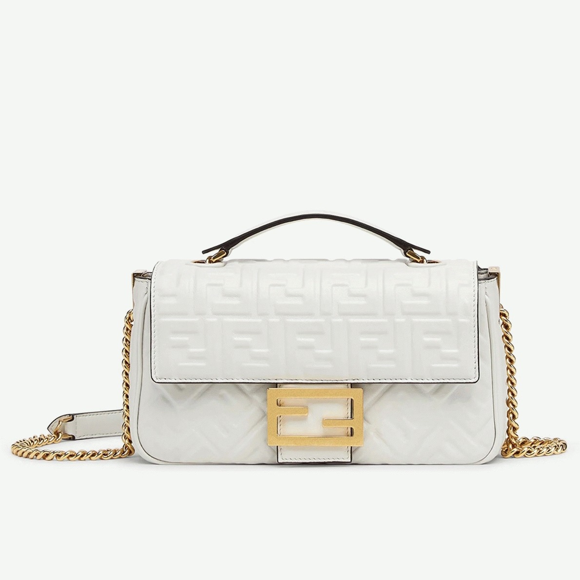Top Quality Replica F**di Baguette Chain Midi Bag In White