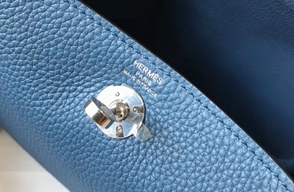 Replica H**me5 Lindy Mini handbag in blue agate