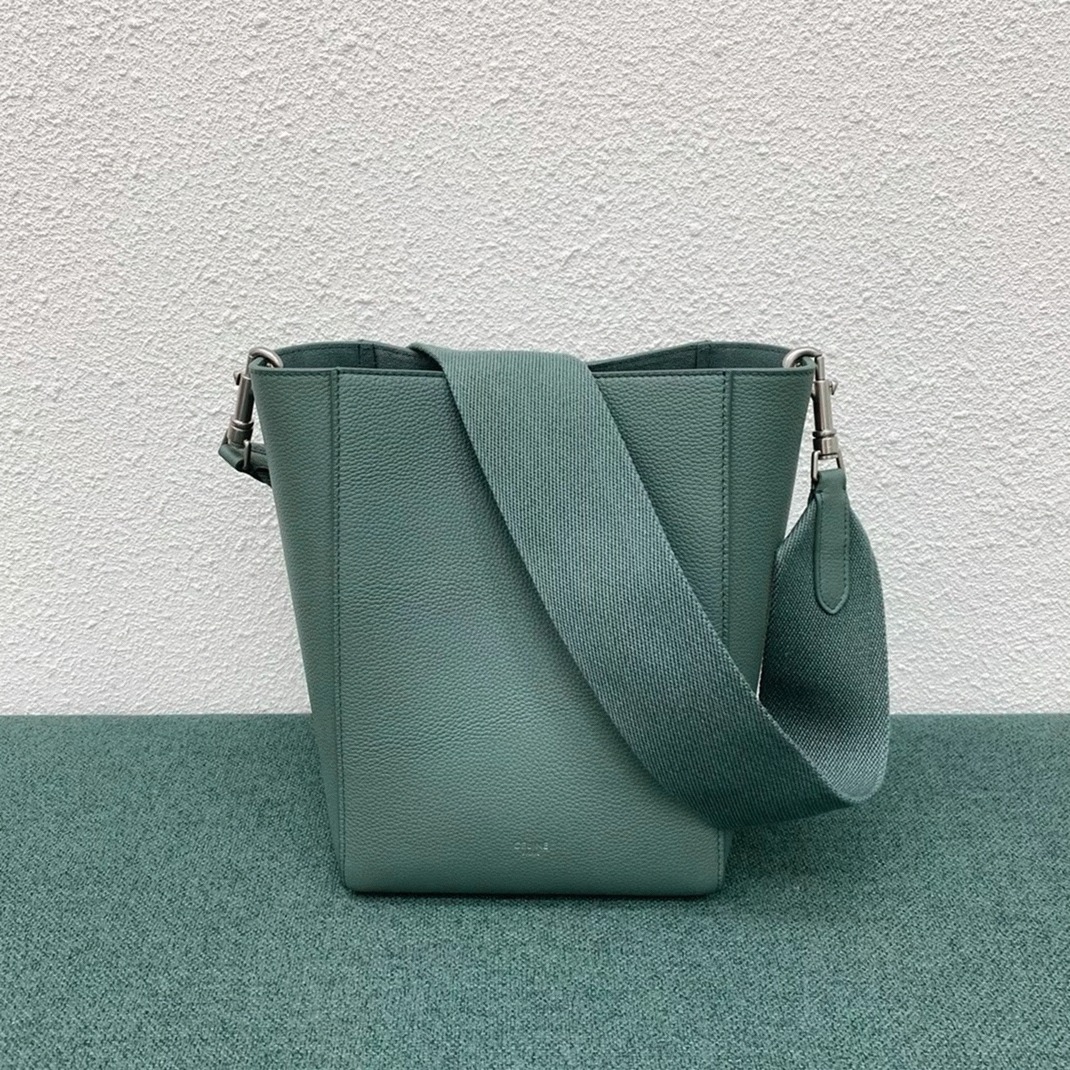 Top Quality Replica Ce1i*e Sangle Small Bucket Bag In Celadon Calfskin
