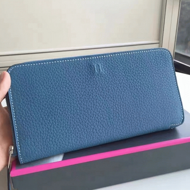 Blue Jean Fake Designer H**me5 Wallet Azap Zipped