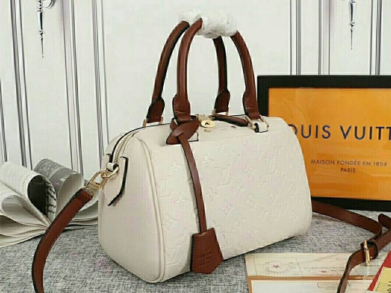 L0vis Vvtt0n Monogram Empreinte Speedy Bandouliere 25 Handbag In Cream