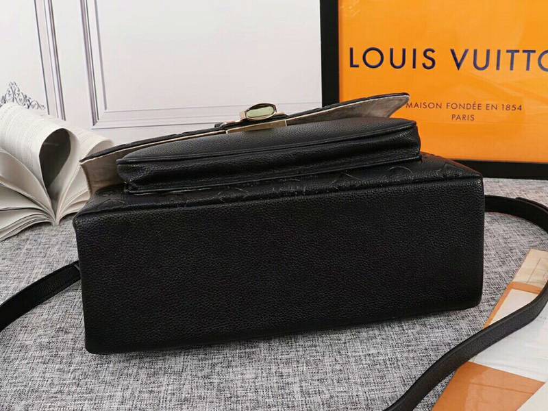 L0vis Vvtt0n Monogram Empreinte Marignan Bag In Black