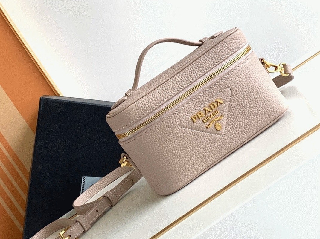 Pra*a Mini Vanity Bag Replica in Light Pink