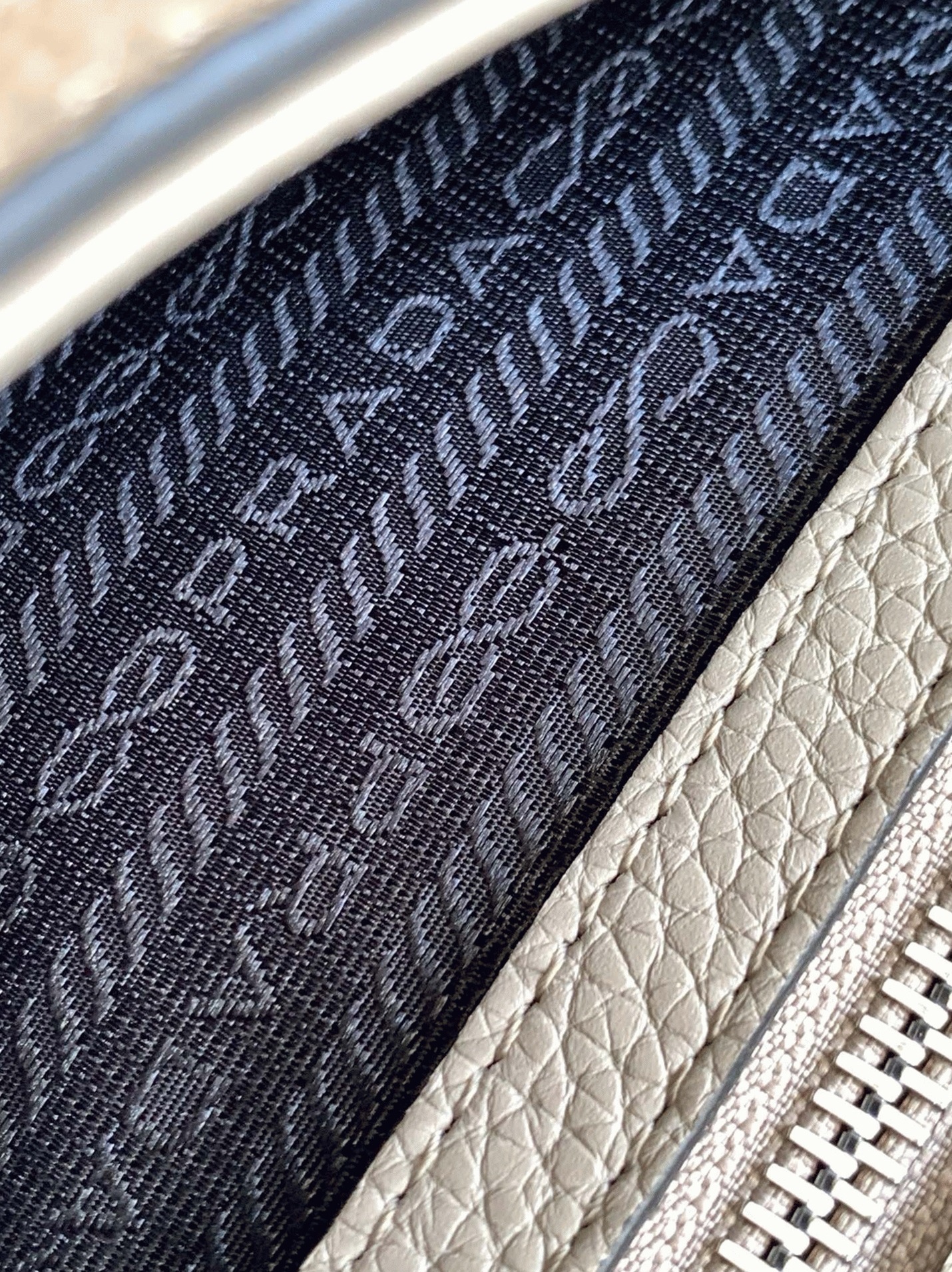 Pra*a Flap Shoulder Bag Imitation in Grey