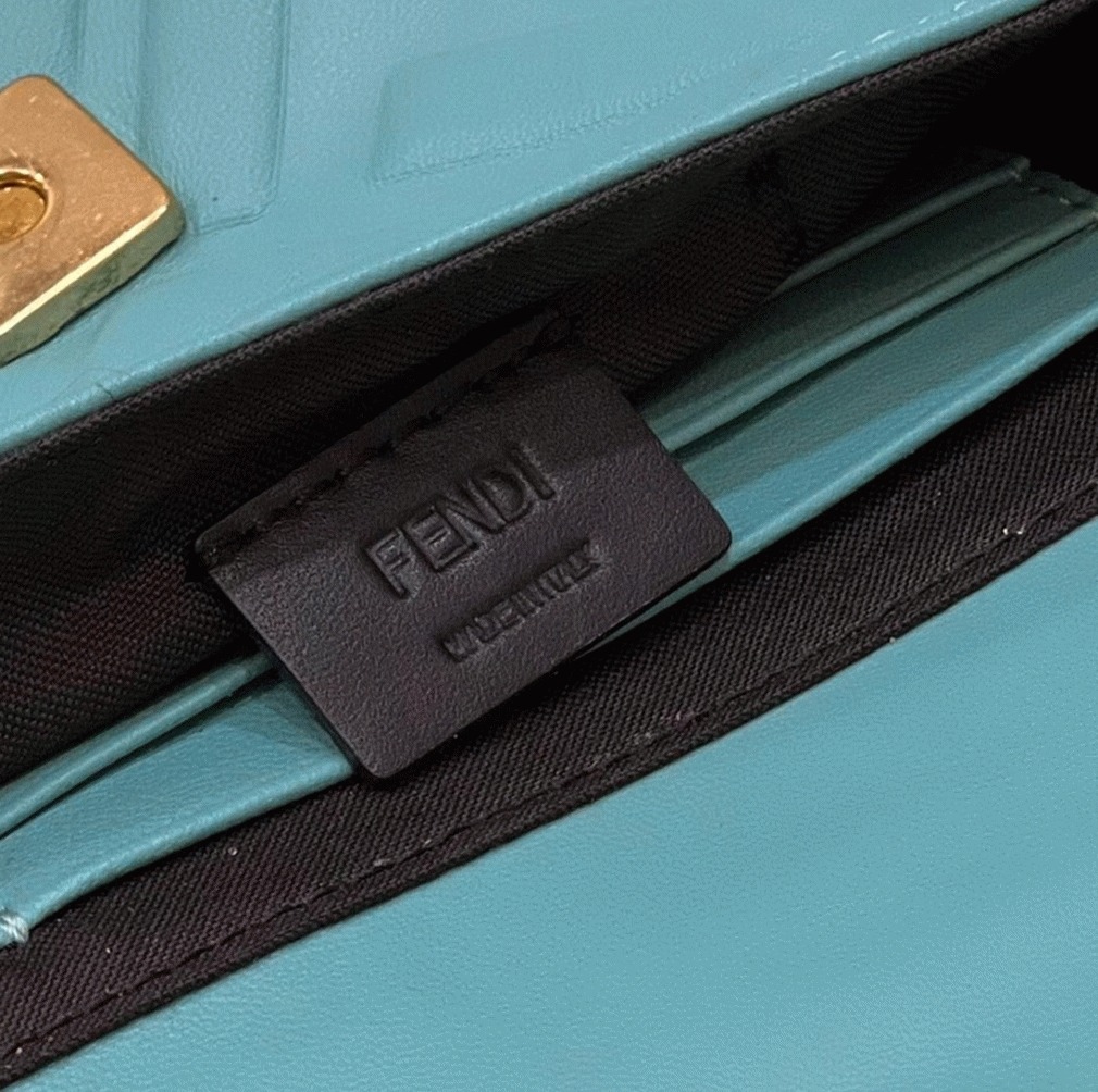 Top Quality Fake F**di Small Baguette Bag In Blue FF