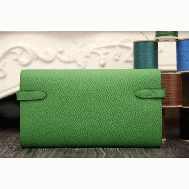 Bamboo designer replica H**me5 Kelly Longue wallet