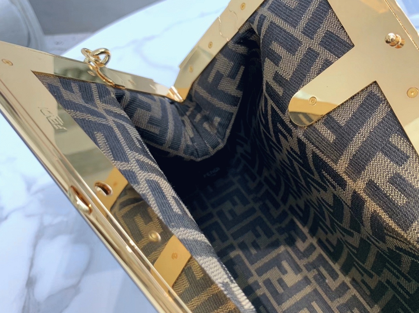 Top Quality Knockoff F**di First Medium Bag In Beige Nappa Leather