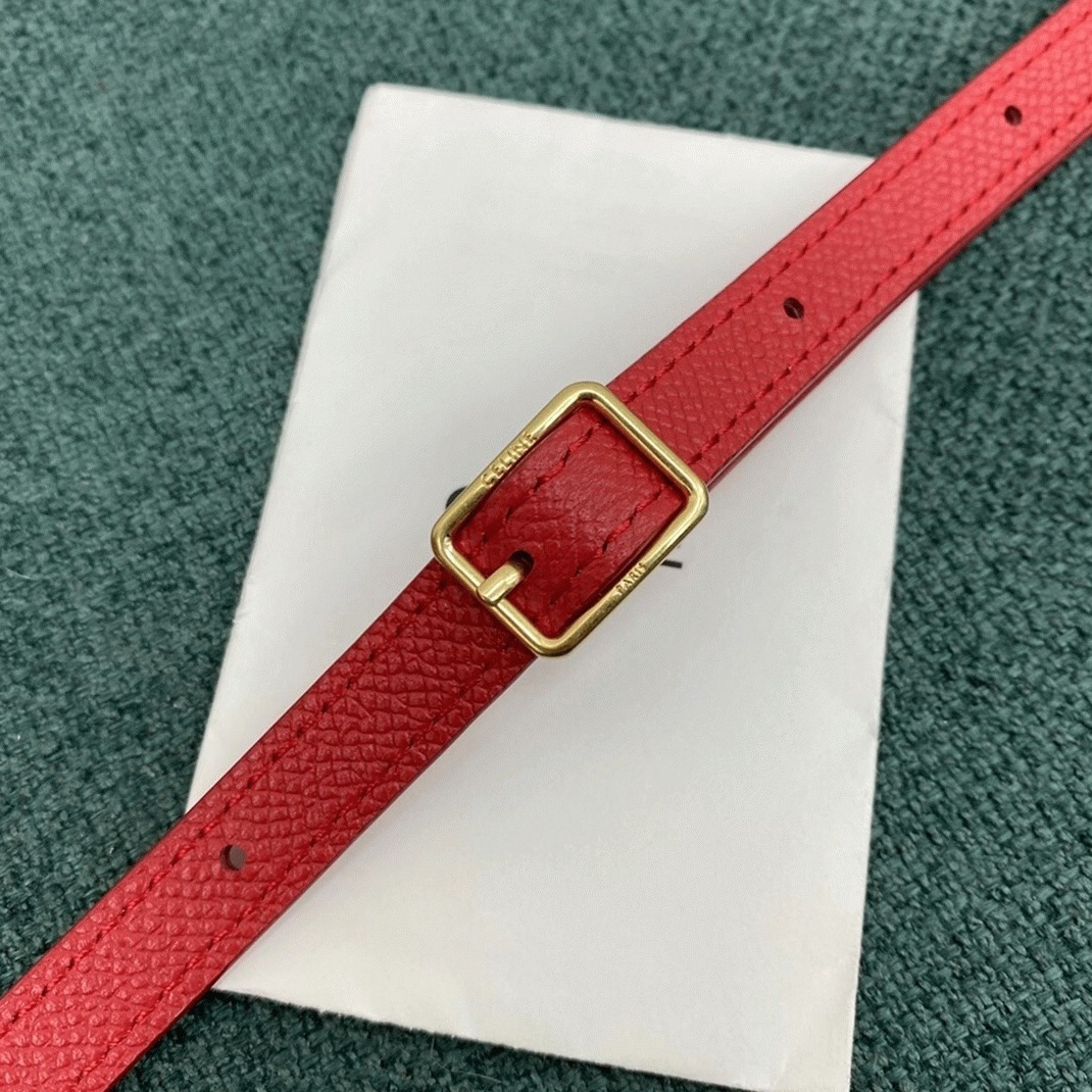 Ce1i*e Belt Nano Bag Knockoff in Red