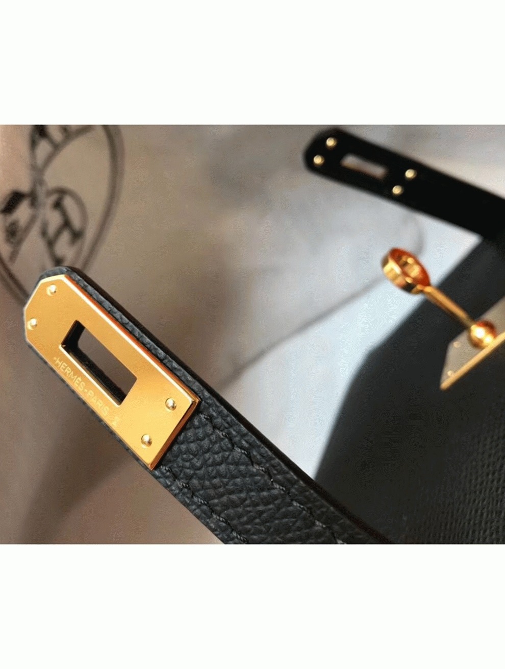 H**me5 Kelly Mini II Bag Replica in Black