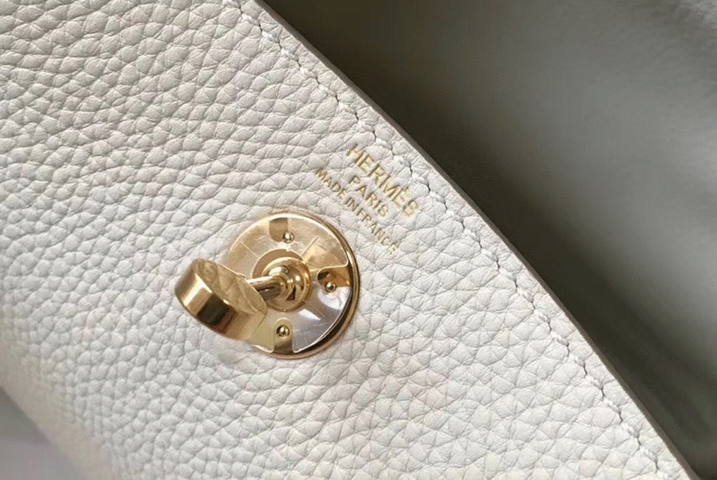 Replica H**me5 Lindy Mini handbag in white clemence leather