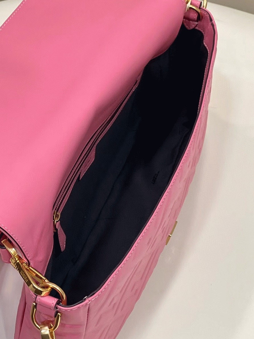 Top Quality Knockoff F**di Large Baguette Bag In Pink FF
