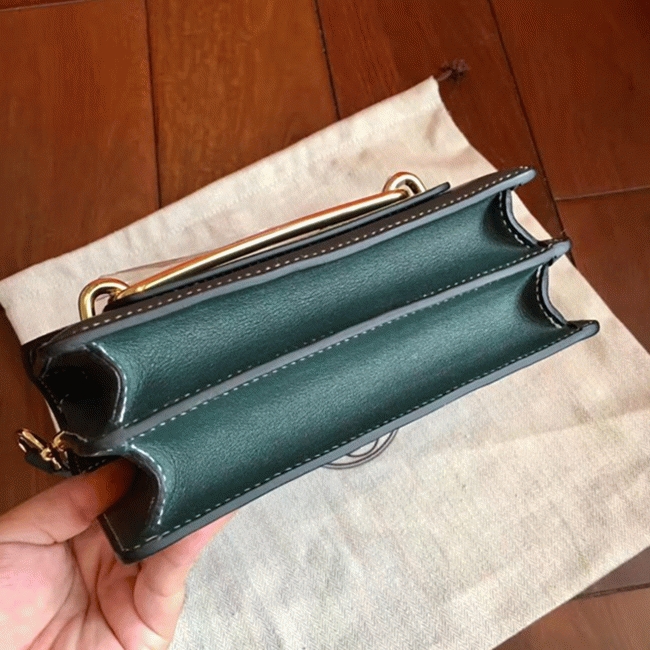 Best Knockoff H**me5 Mini Sac Roulis Handbag Green