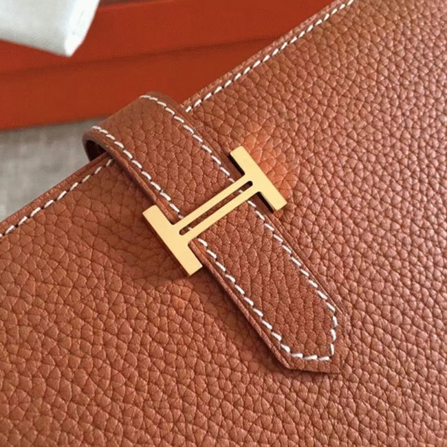 Brown Knockoff Designer H**me5 Bearn Wallet