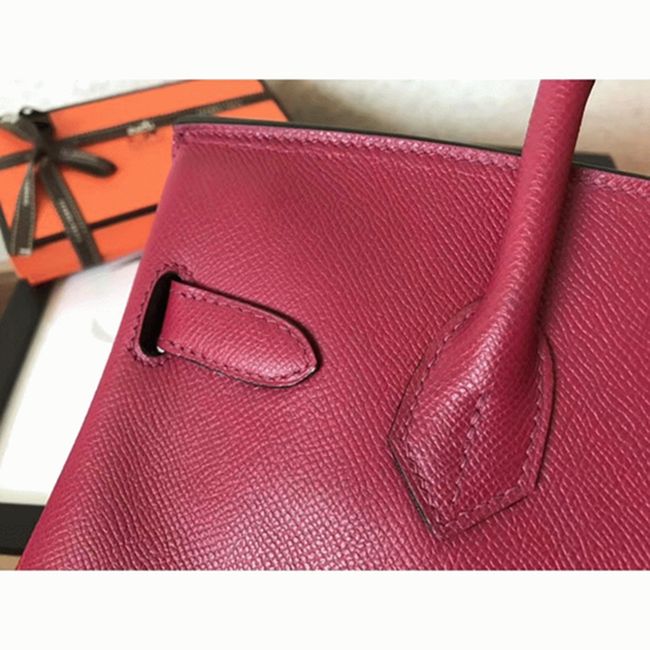 Ruby Tone Faux Designer H**me5 Birkin 30cm Tote