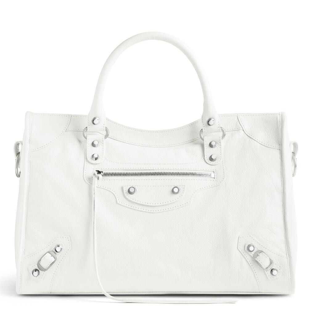 Knockoff Ba1en*iaga Le City Medium Bag White Arena Lambskin
