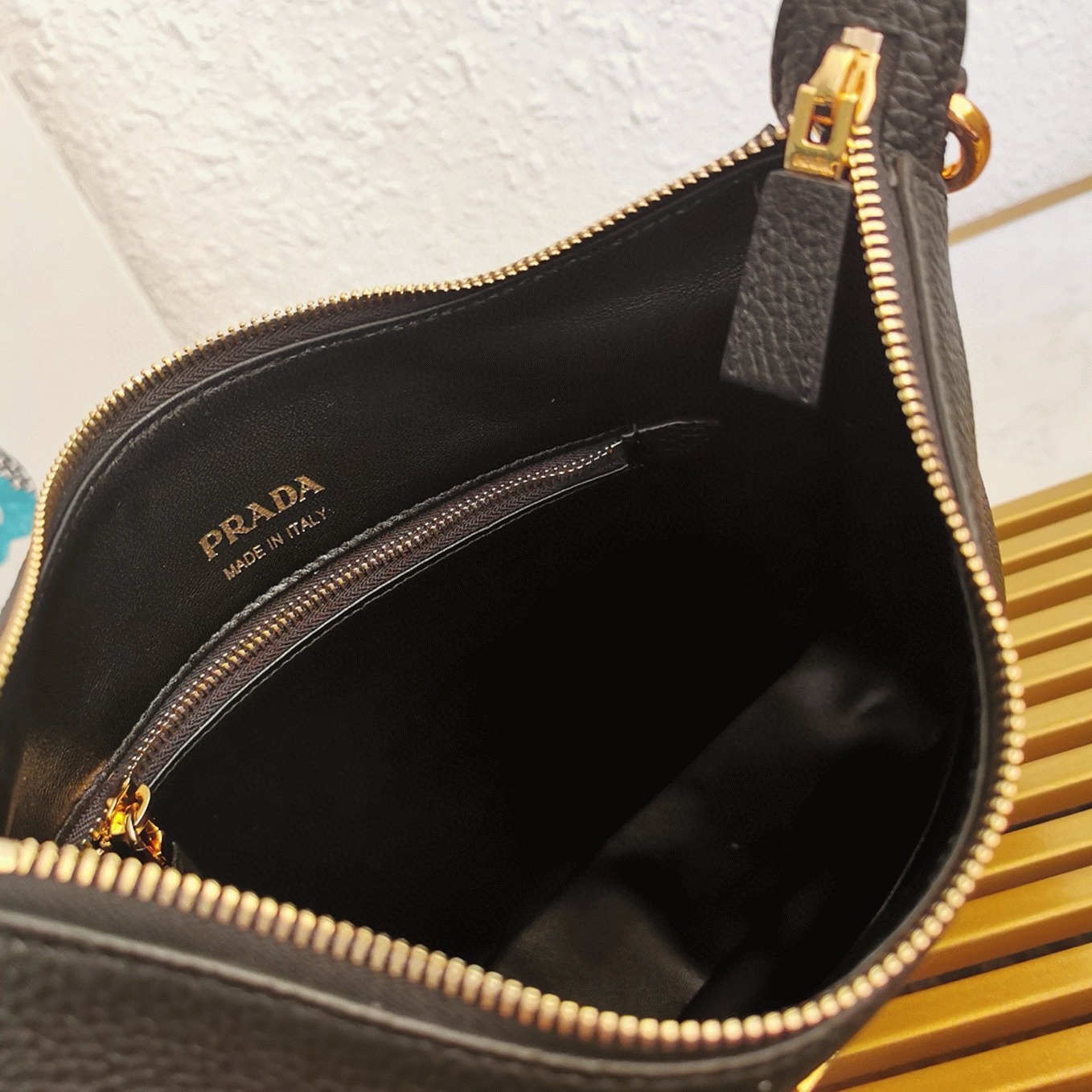 Pra*a Shoulder Bag Knockoff in Black