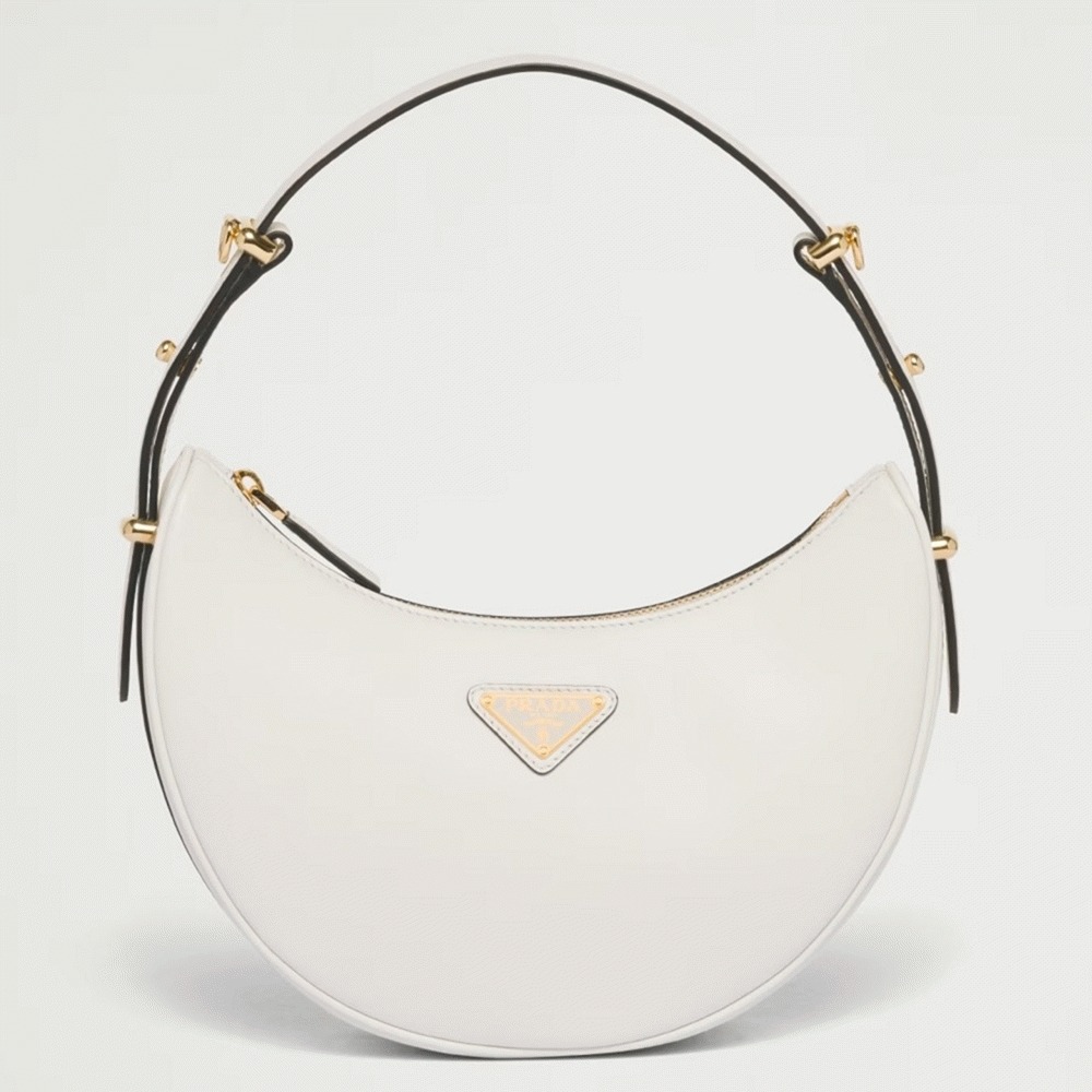 White Pra*a Arque Shoulder Bag Knockoff