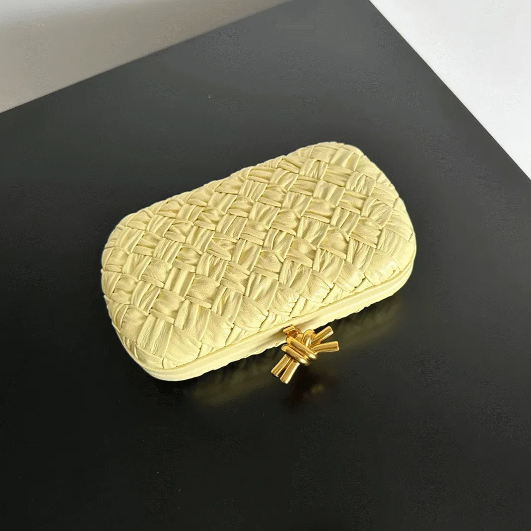 Fake B0tt*ga Ven*ta Knot Minaudiere Clutch Ice Cream Foulard