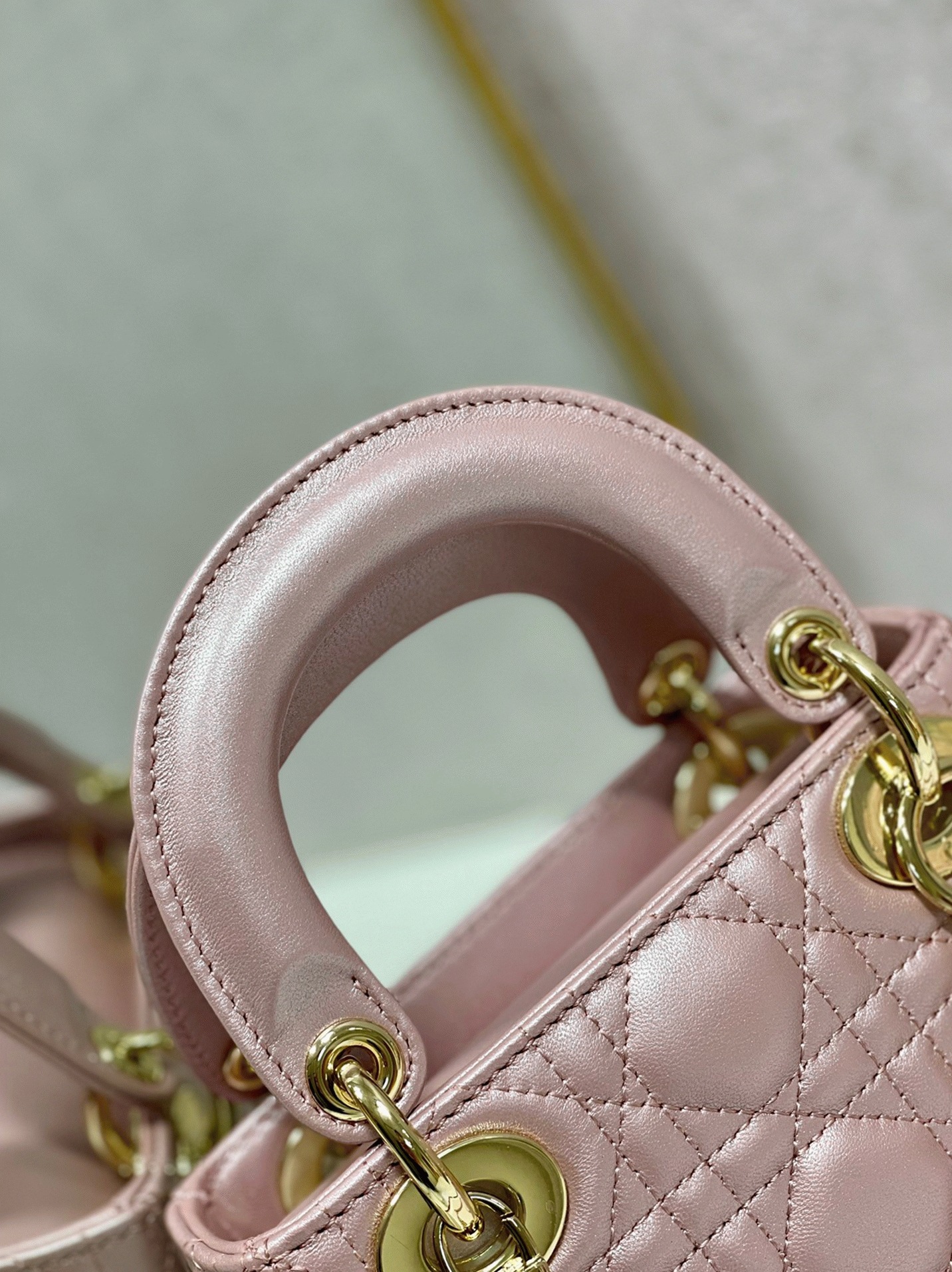 D10r Lady D10r Mini Bag Fake in Lotus Pearlescent Lambskin
