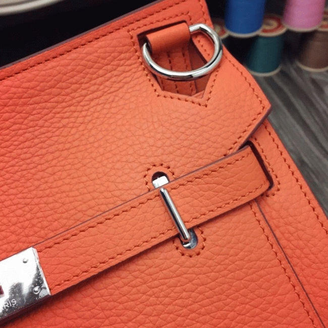 Orange replica H**me5 Jypsiere 34cm handbag