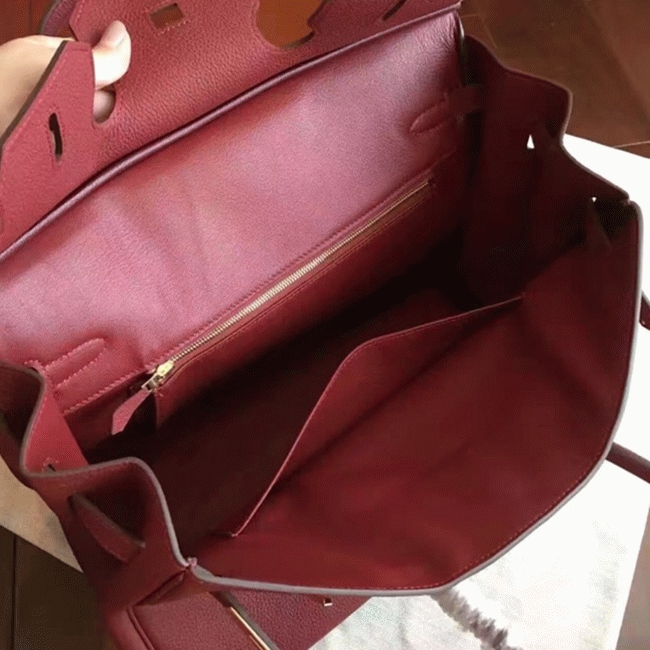 Bordeaux Color Top Designer-Inspired H**me5 Birkin 35CM Fake