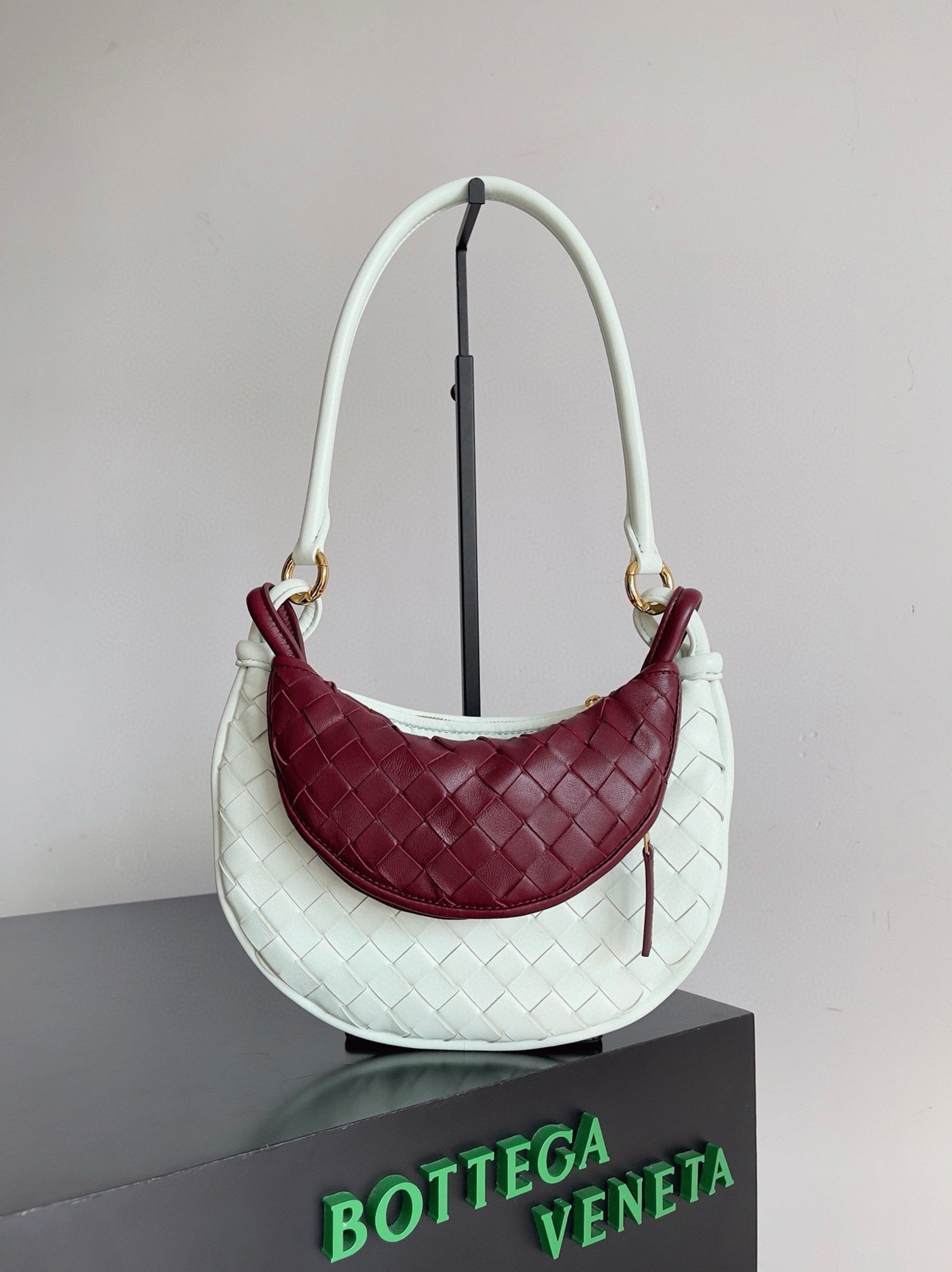 Replica B0tt*ga Ven*ta Gemelli Small Bag Glacier/Barolo