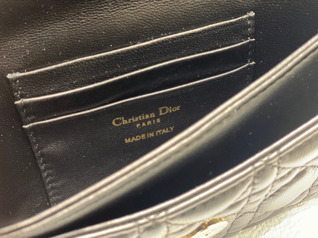 D10r Miss D10r Mini Bag Replica in Black Cannage Lambskin