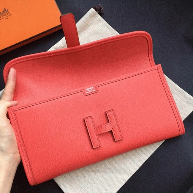 Flamingo replica luxury H**me5 Jige Elan clutch bag