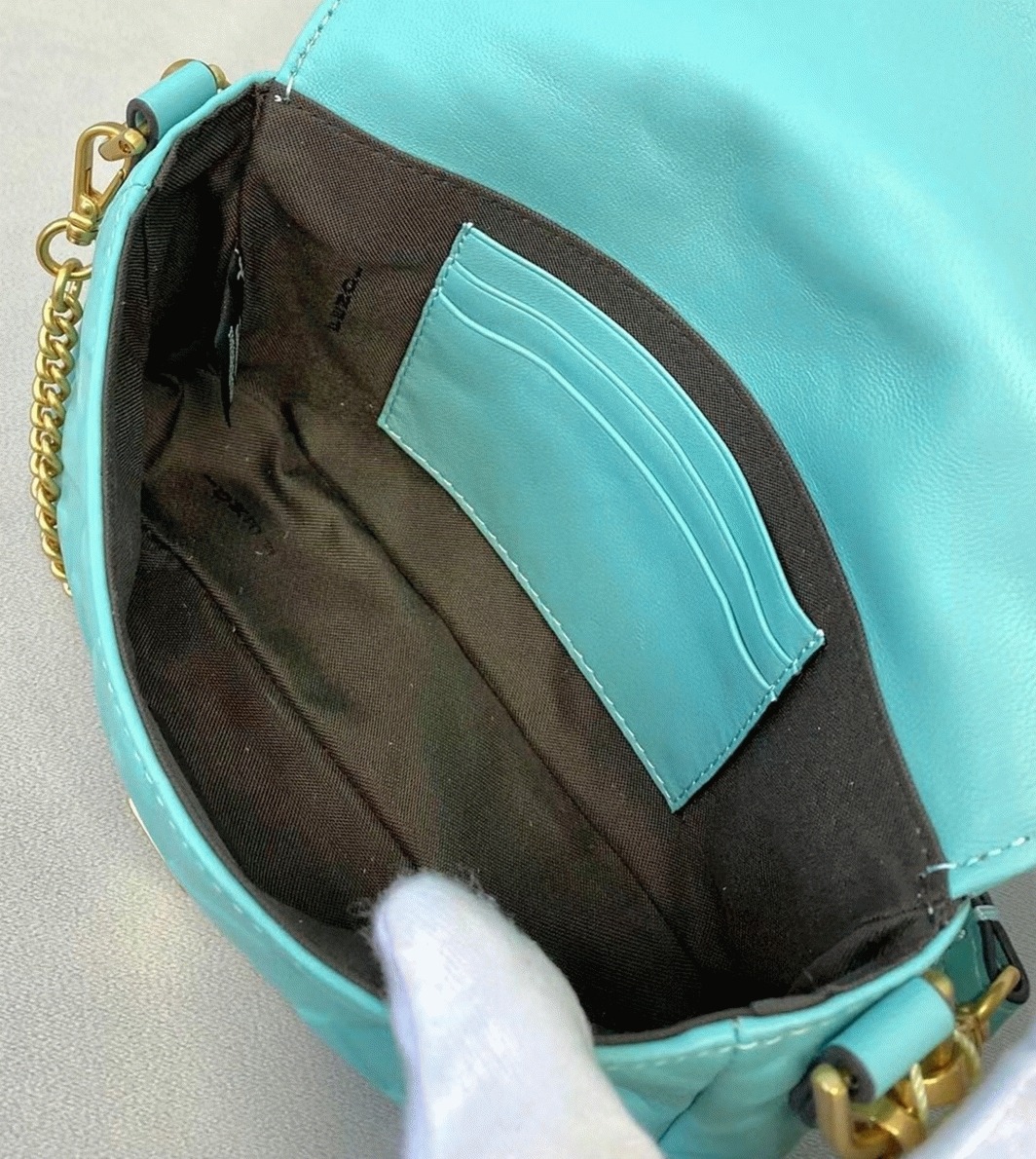 Top Quality Fake F**di Small Baguette Bag In Blue FF