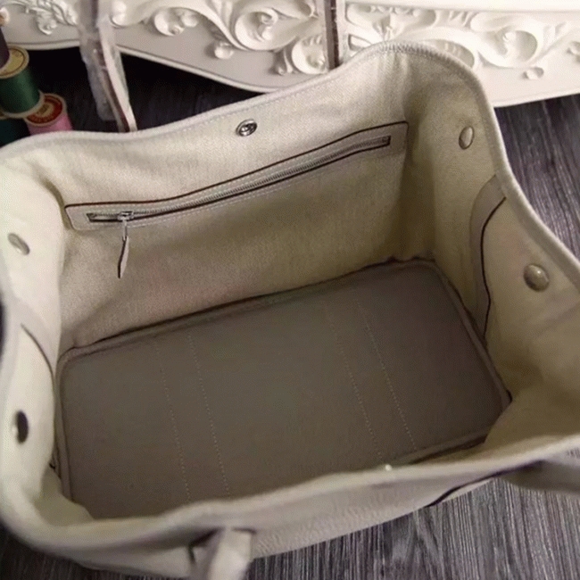 White Top Replica H**me5 Garden Party 36cm Clean Tote Design