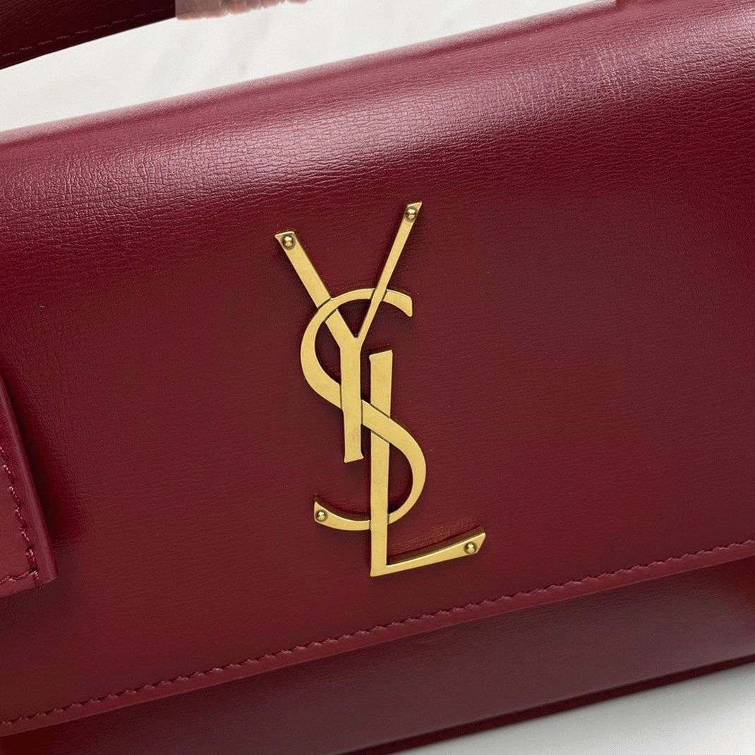Knockoff Sa1nt Lau*nt Sunset Medium Top Handle Bag Red Calfskin