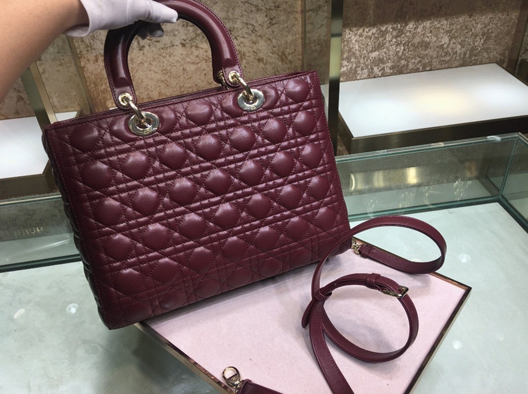 D10r Lady D10r Large Bag Fake in Bordeaux