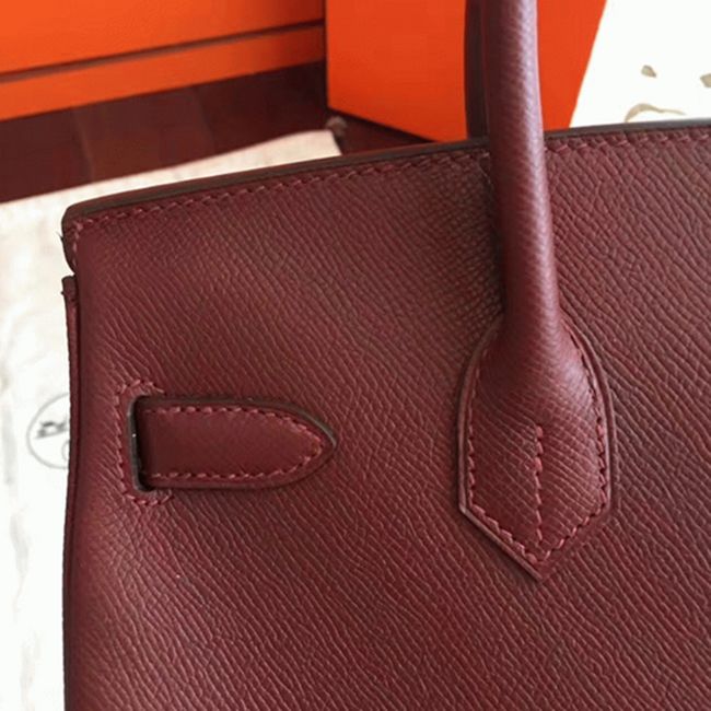 Bordeaux Knockoff Designer H**me5 Birkin 30cm Bag