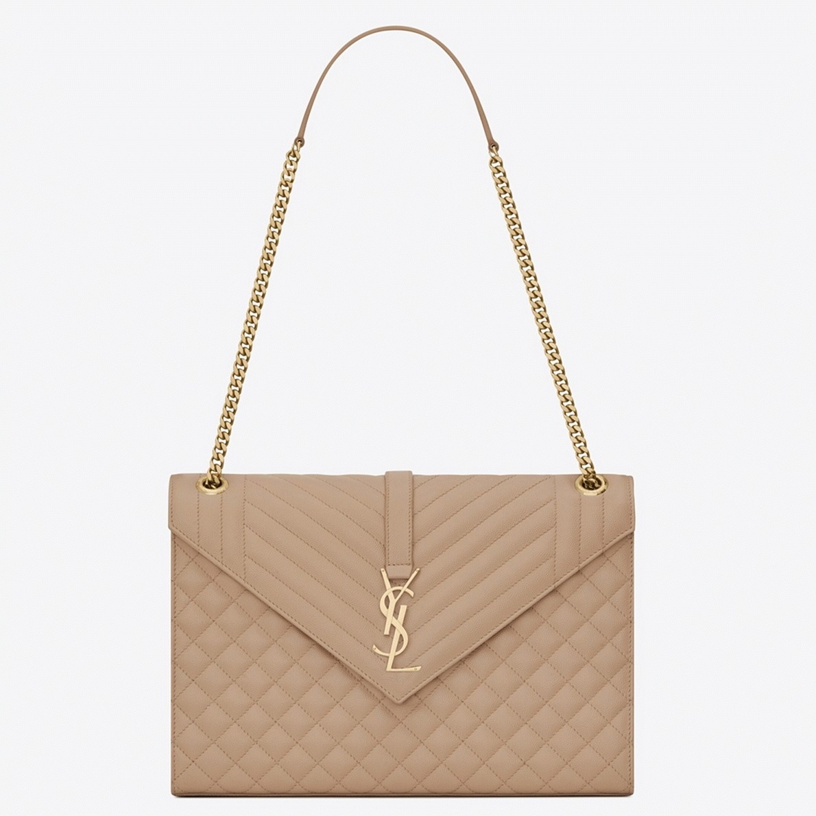 Replica Sa1nt Lau*nt Envelope Large Bag Beige