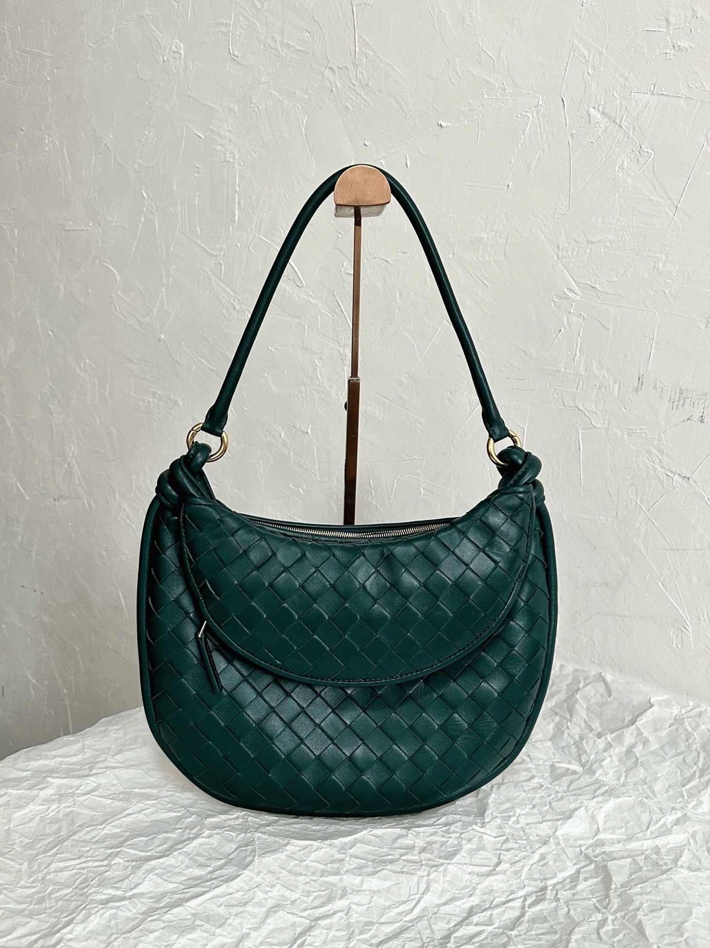 Fake B0tt*ga Ven*ta Gemelli Medium Bag Emerald Green