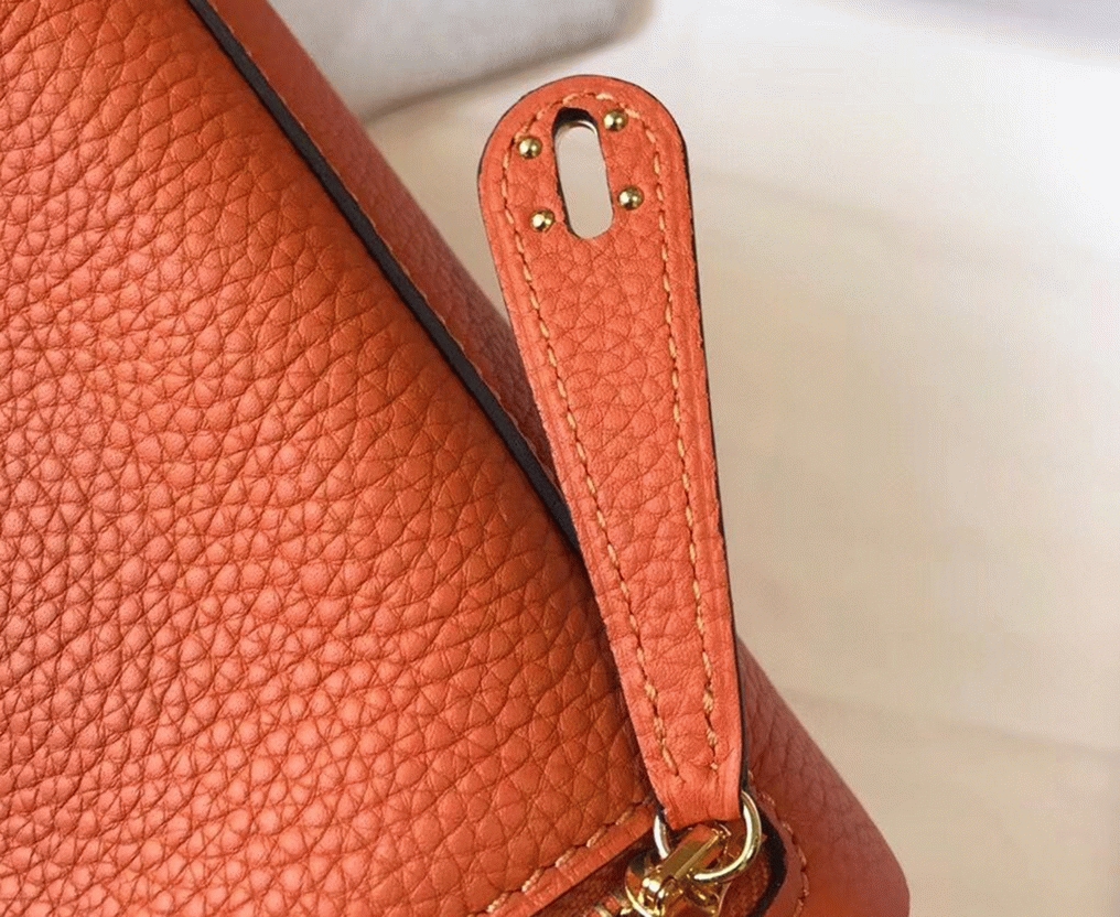 Replica H**me5 Lindy Mini handbag in orange color